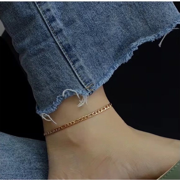 18K Gold Plated Anklet - Picture 1 of 8